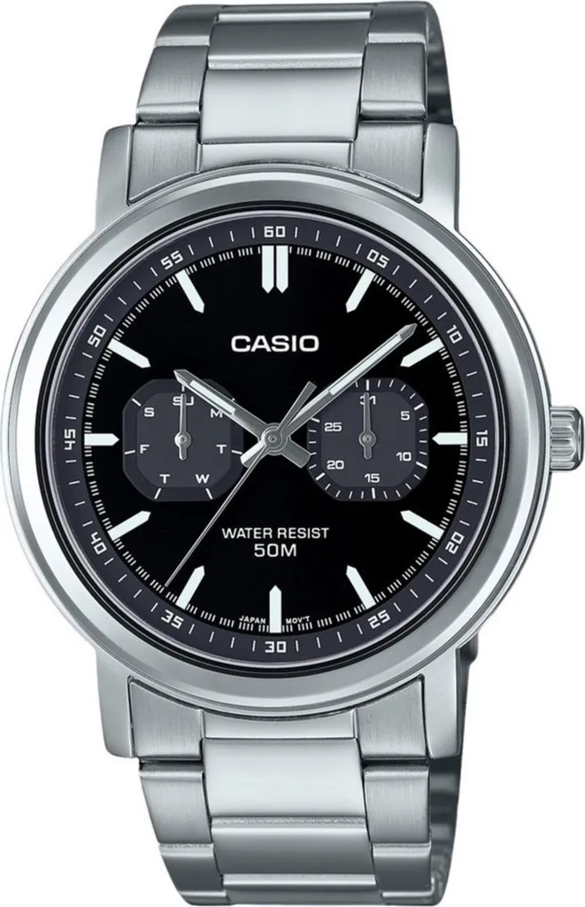 Montre Homme Casio MTP-E335D-1E avec Calendrier et Bracelet Métallique