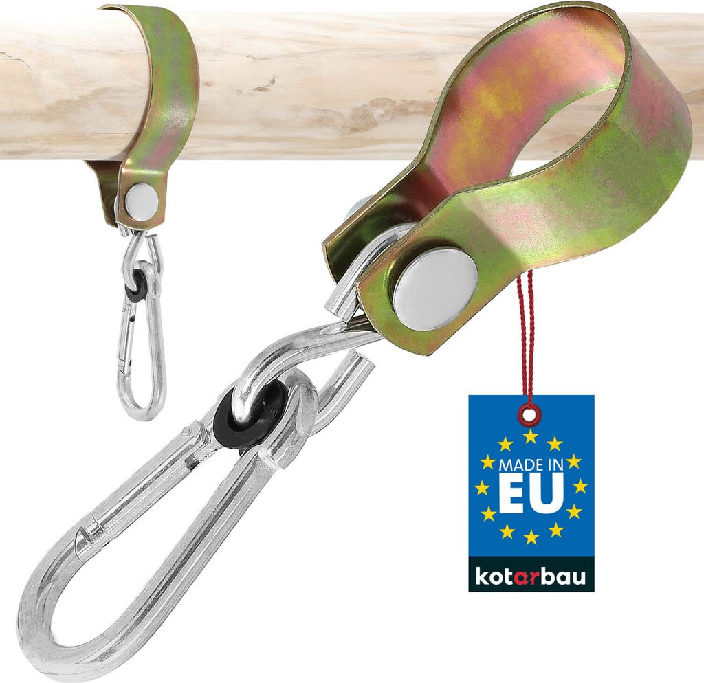 KOTARBAU® Ganci Altalena Acciaio Zincato ⌀ 9 x 215mm Oro Immagine del prodotto 