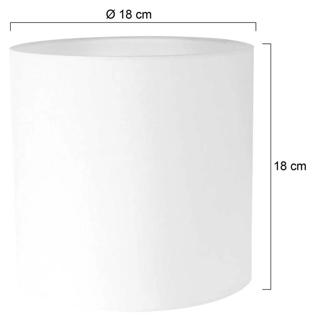Abat-jour en lin blanc Mexlite 18cm, finition textile haute qualité