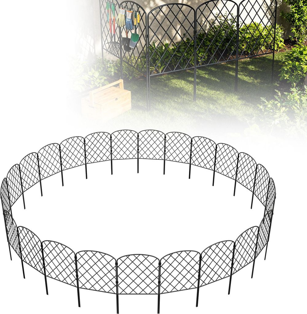 XMTECH Steckzaun Garten- & Teichzaun Komplettset aus Produktbild 