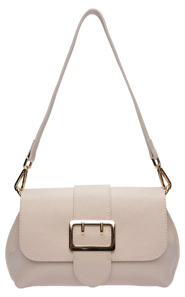 Petit Sac Crossbody Beige Isabella Rhea SS26 IR 183T en Cuir Grainé Chic