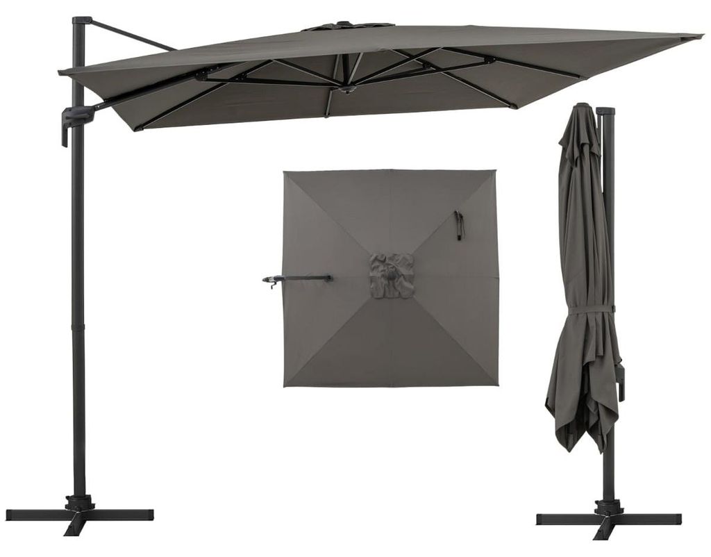 Freiarm-Sonnenschirm 300 x 300 cm, 360° drehbar