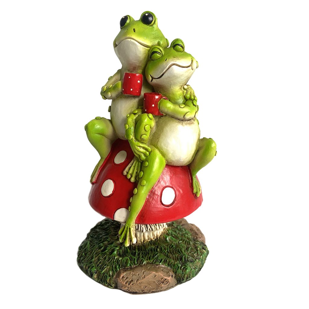 3D Frosch Tanz Figur Skulptur Dekofigur Tierfiguren Tischfigur Ornament für 