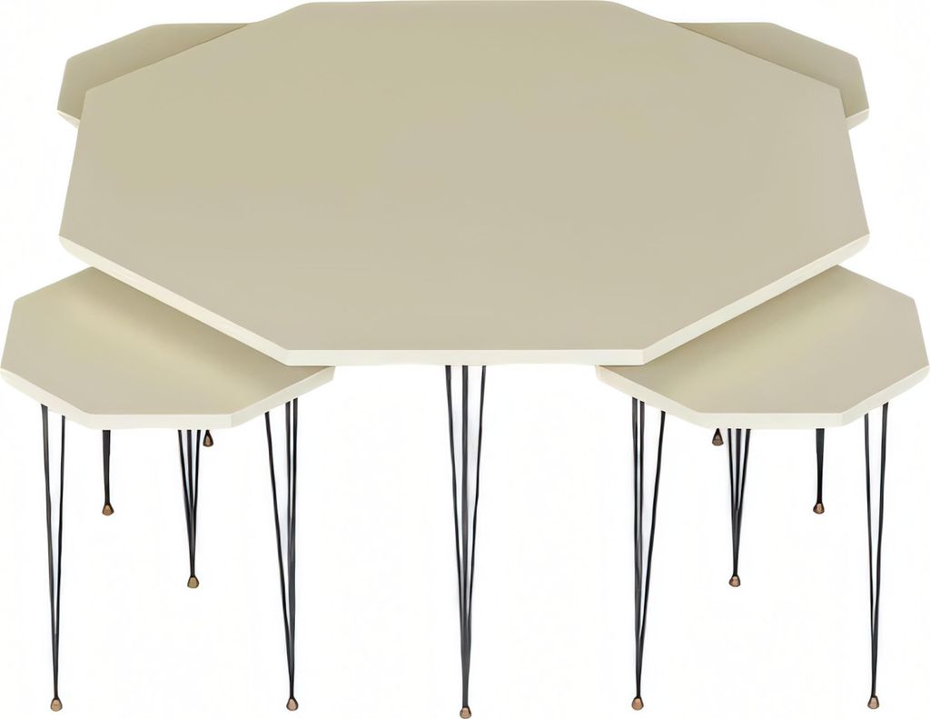 Moderner Beistelltisch aus Holz in Beige mit elegantem Design