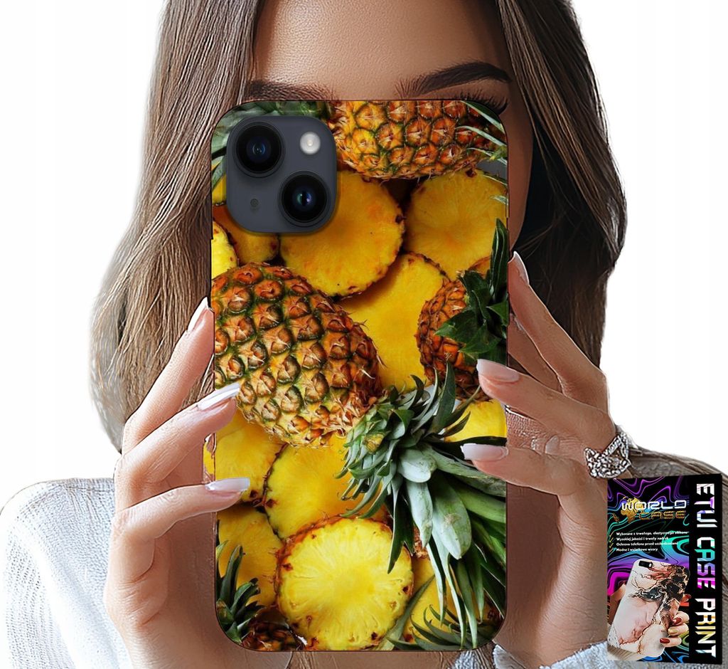 Fall Für Iphone 15 Plus - Ananas Obst Fall + Glas