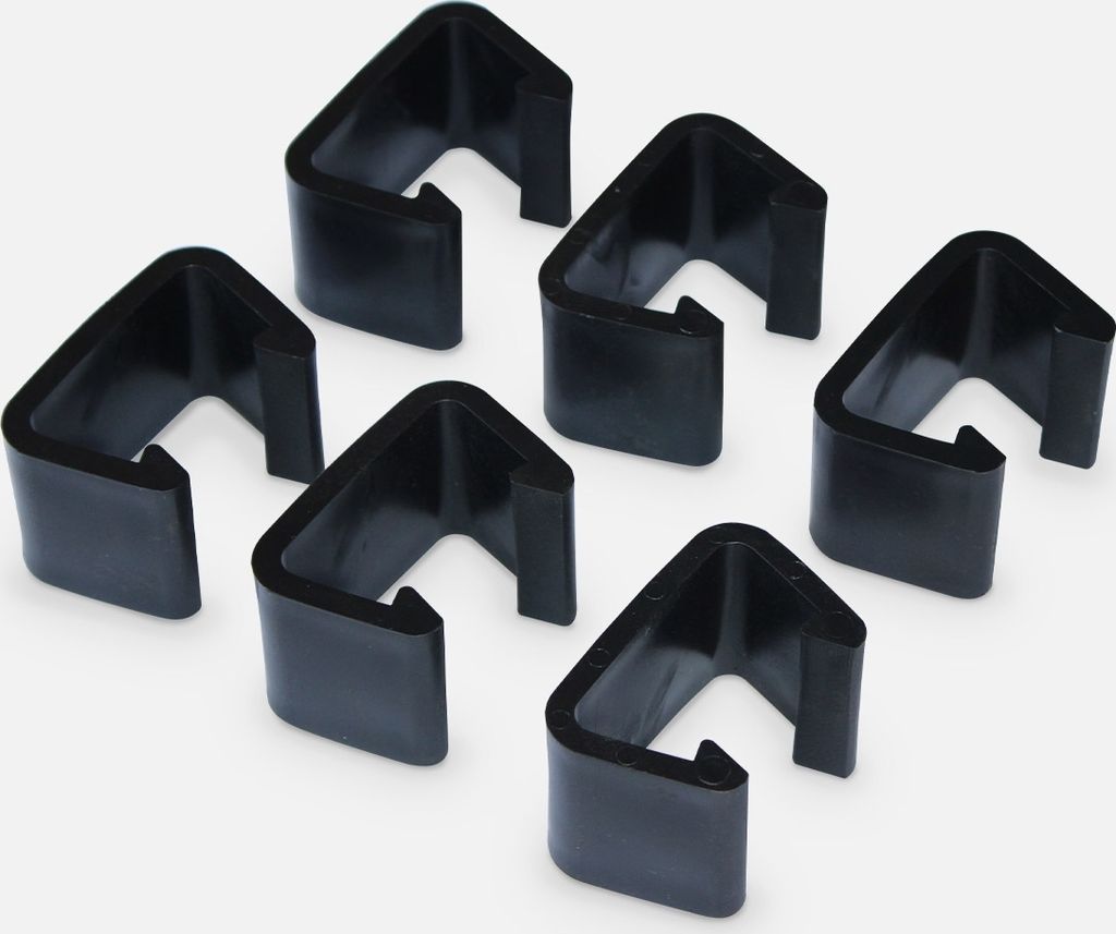 Set di 6 connettori per mobili da giardino, Nero Immagine del prodotto 