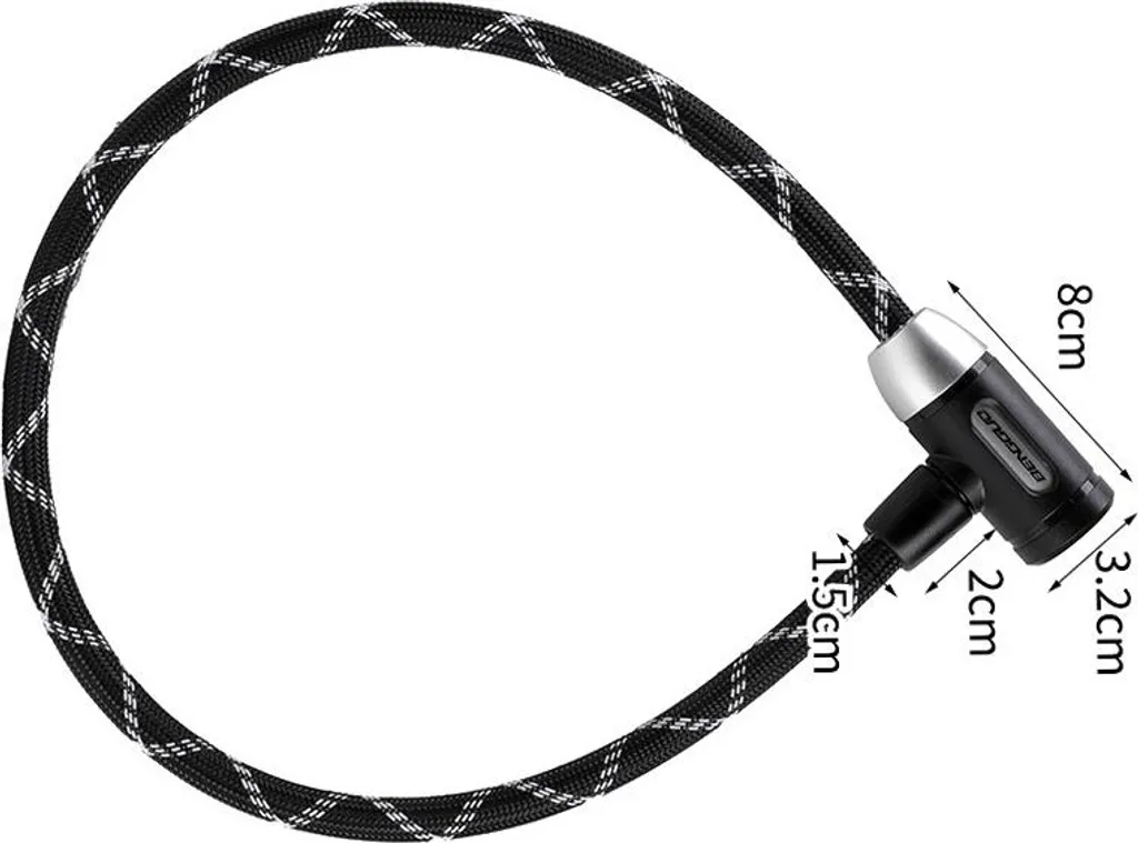 INF Lucchetto Bici Antifurto - Acciaio e Nylon per MTB e Strada - 3