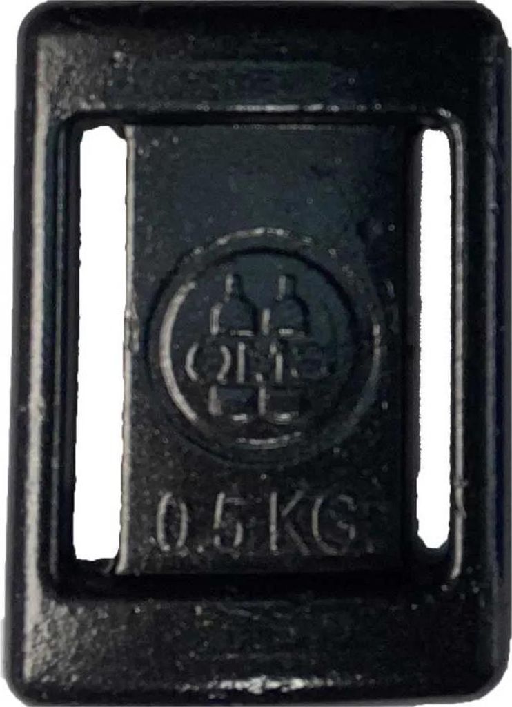 Oms Blocks Powder Coated 0.5kg Gewicht Schwarz 500 g Schwarz 500 g