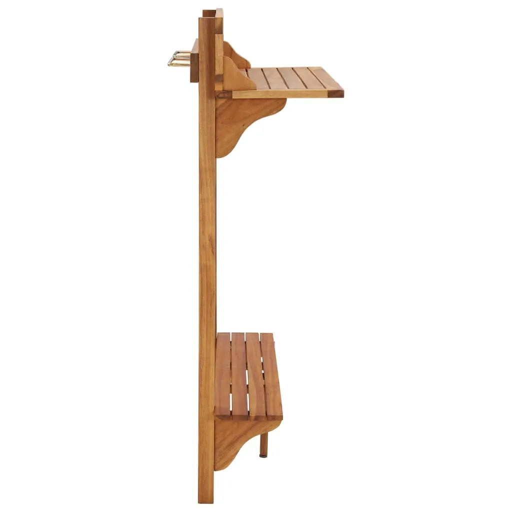 Tavolo Bar Balcone Legno Acacia 90x37 cm - Il Top per il Tuo Aperitivo - 4