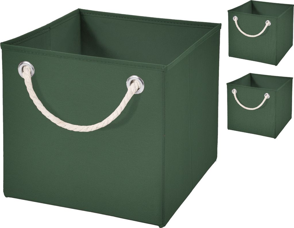 Stick&Shine Faltbox Weiß 32x32x32cm - Praktischer Regalkorb Mit Metallöse