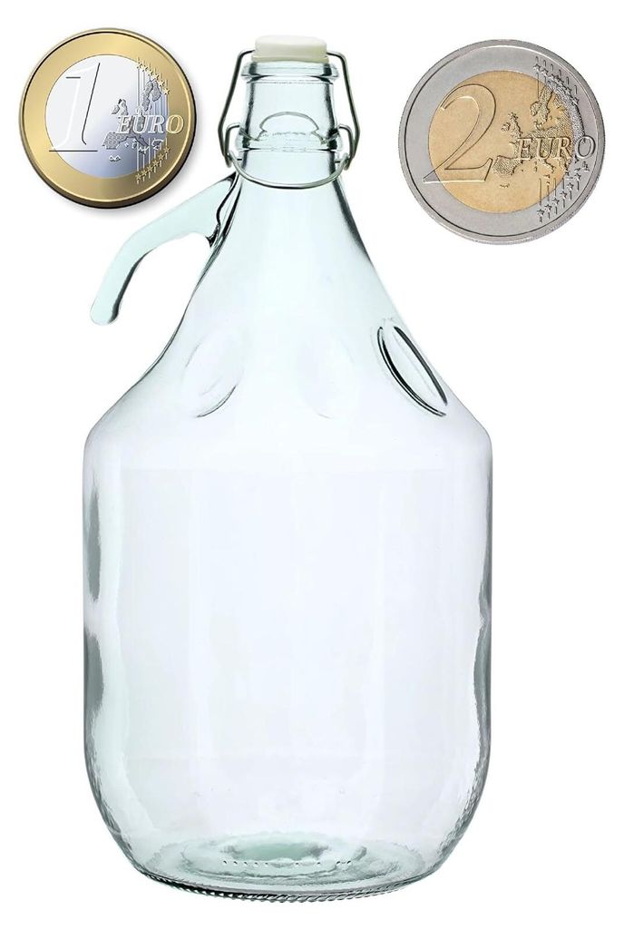 5L Sparflasche Flasche für 1-und 2-Euro-Münzen Sparbüchse Produktbild 