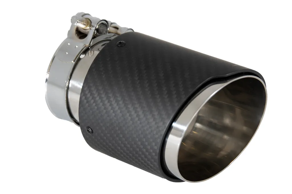 Embout échappement universel en carbone mat 60mm pour sortie sport