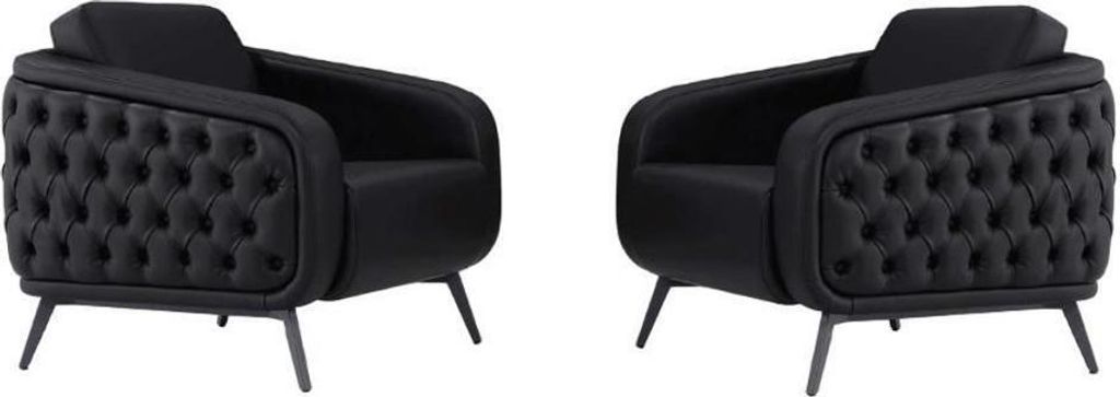 Sessel Couch Sitz 2x Sessel Design Couch Modern Büromöbel Leder Polster