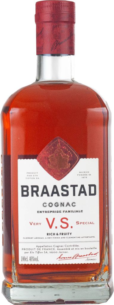 Braastad VS Cognac 40% Vol. 1,0L Produktbild 