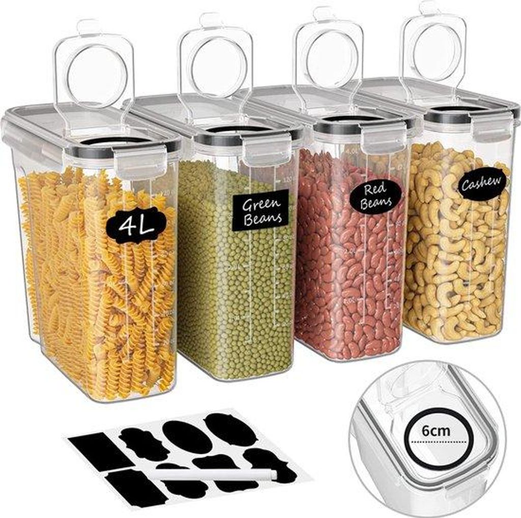 Vorratsdosen Set - Küchenorganizer - Reis- Suß- und Pasta- Lagerung - Küchenbehälter