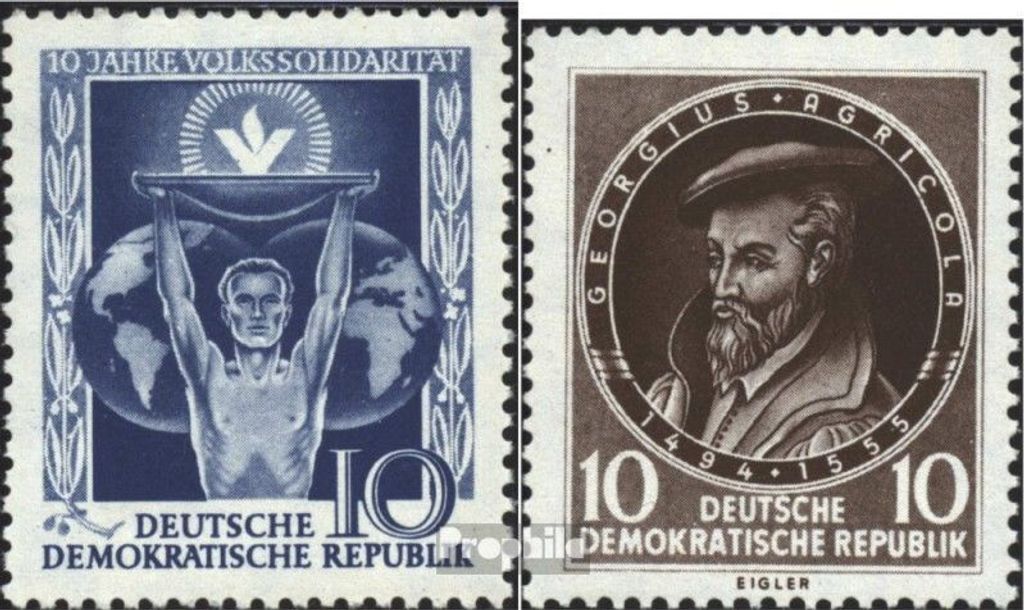 Briefmarken DDR 1955 Mi 484,497 (kompl.Ausg.) gestempelt 10 Produktbild 