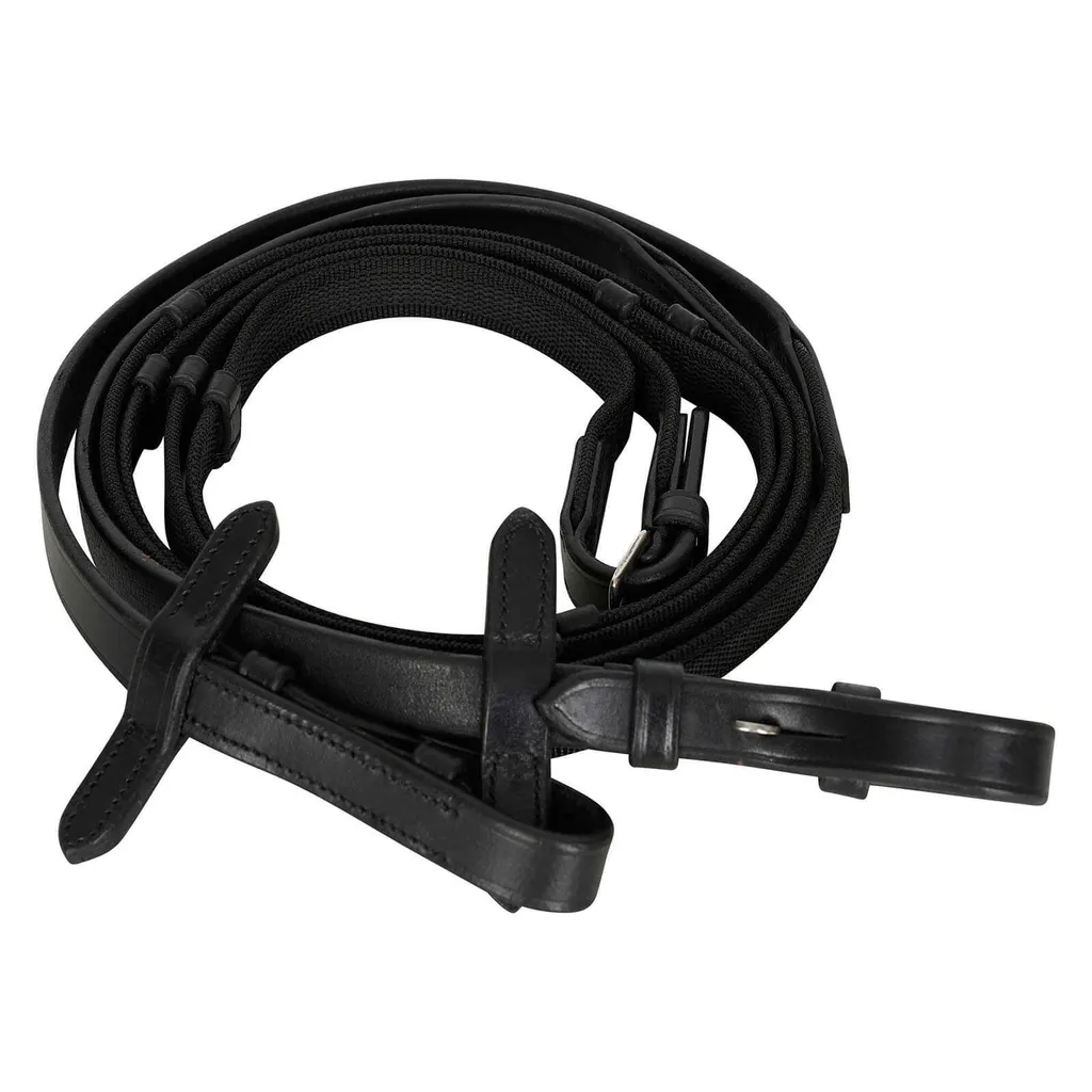 Rênes Imperial Riding cuir IRHAnti Slip fini les mains qui glissent !