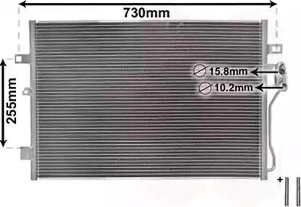 Radiateur de clim FIAT Freemont 345 - Condenseur de rechange VAN WEZEL