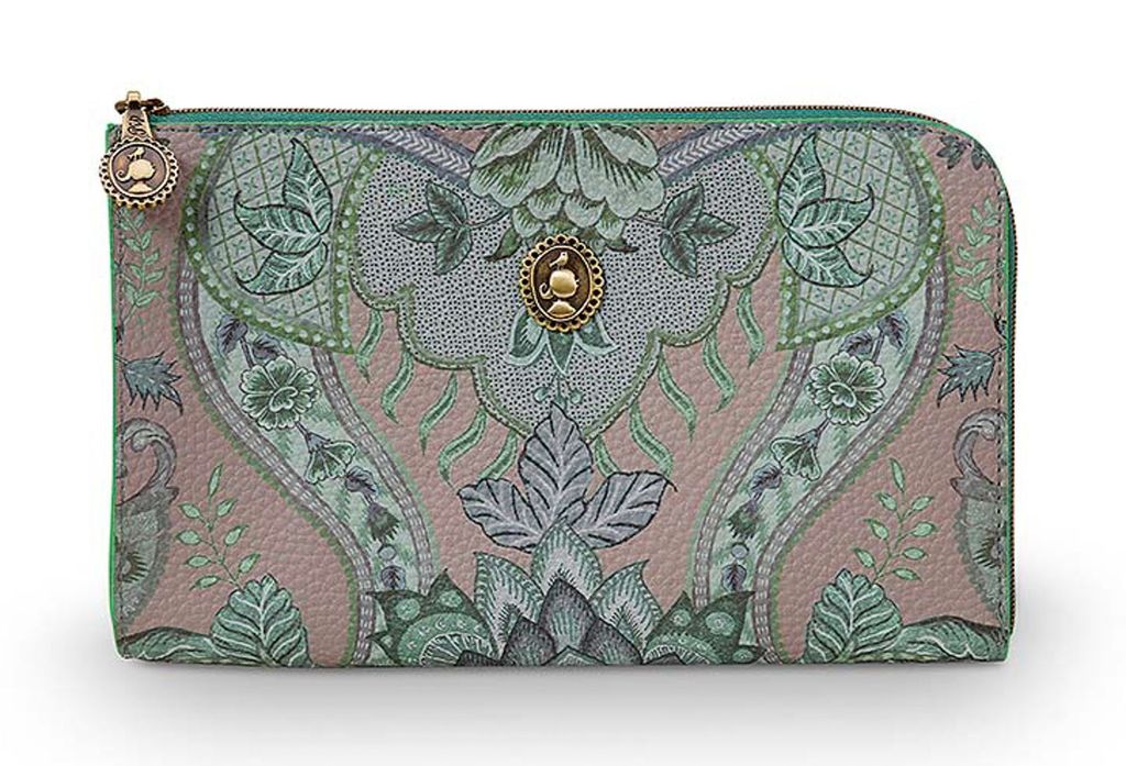 Pip Studio Kosmetiktasche Kyoto Grün klein 21 x 12,5 x 3,5