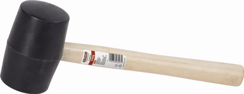 Mazza in Gomma Nera 900g Kreator KRT904003 - Manico Legno Prezzo