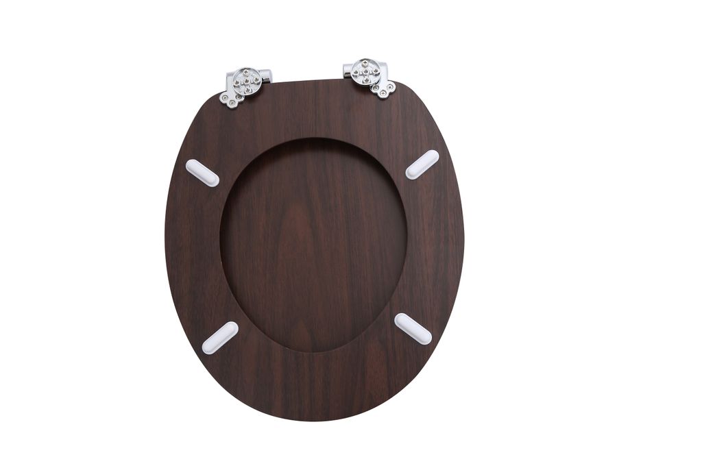WC-Sitz Woody In Dark Jungle – Nachhaltiger Klodeckel Aus MDF Mit Edelstahl-Scharnieren