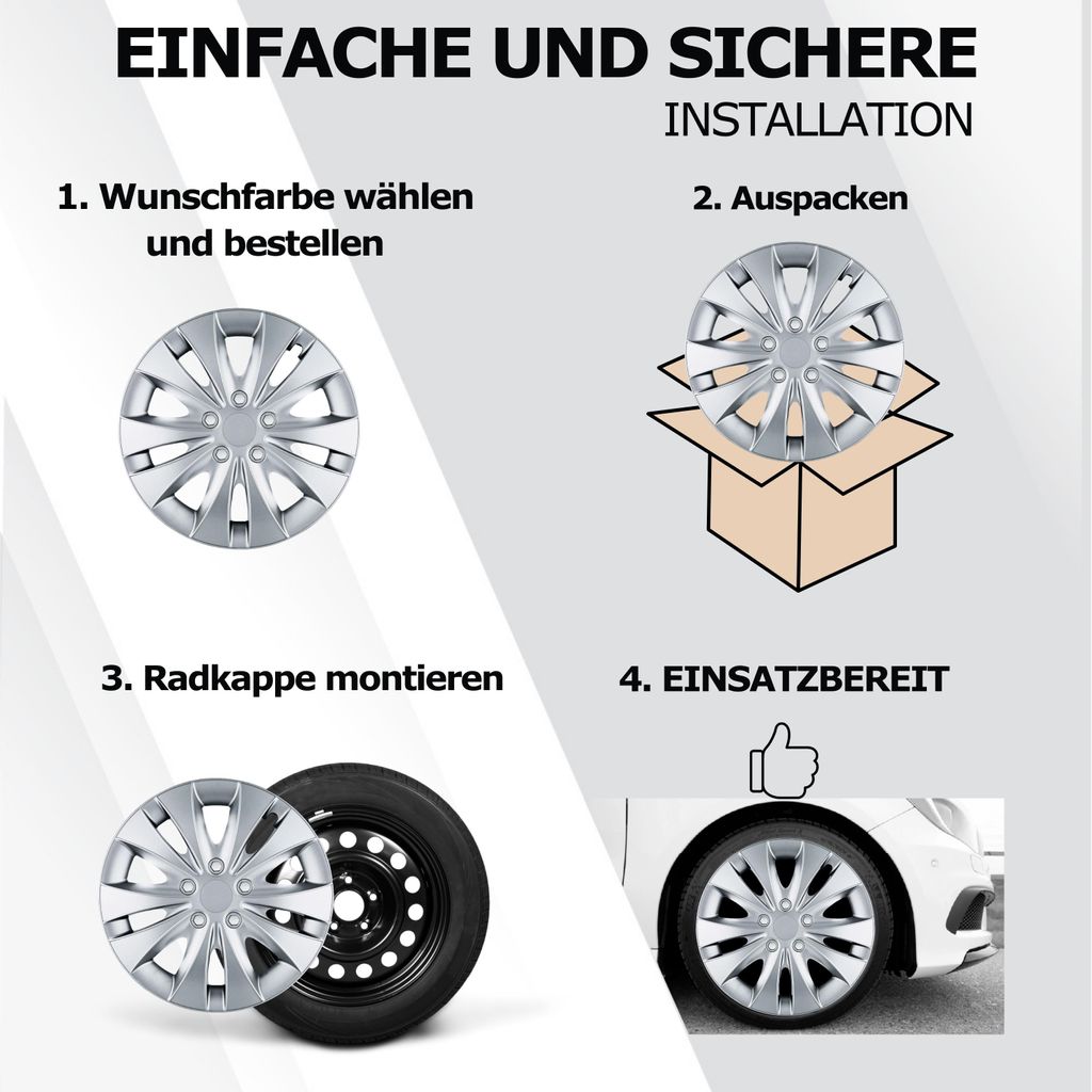 Kabelbinder 12 Zoll (300 Mm) Silber – Packung Mit 16 Stück – Vielseitig Einsetzbar, Z.B. Für Radzierblenden