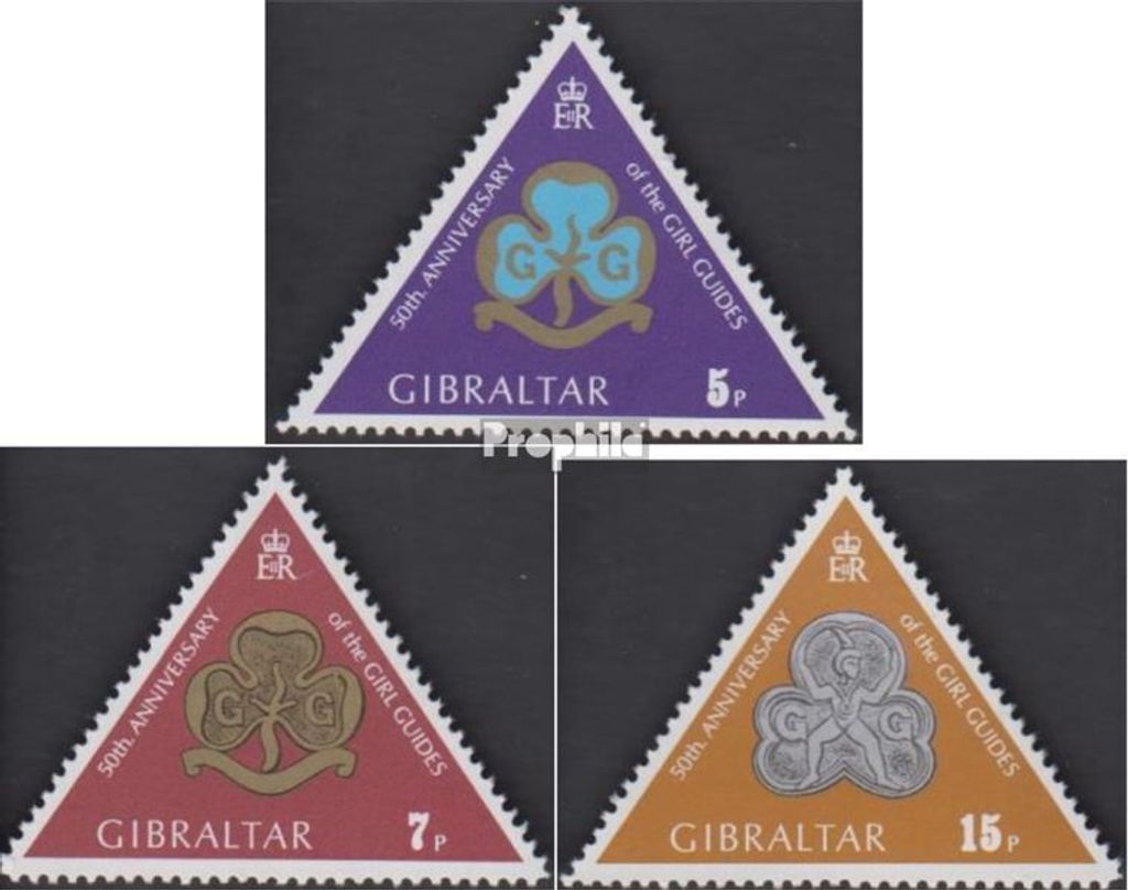 Briefmarken Gibraltar 1975 Mi 325-327 (kompl.Ausg.) postfrisch Pfadfinderinnen