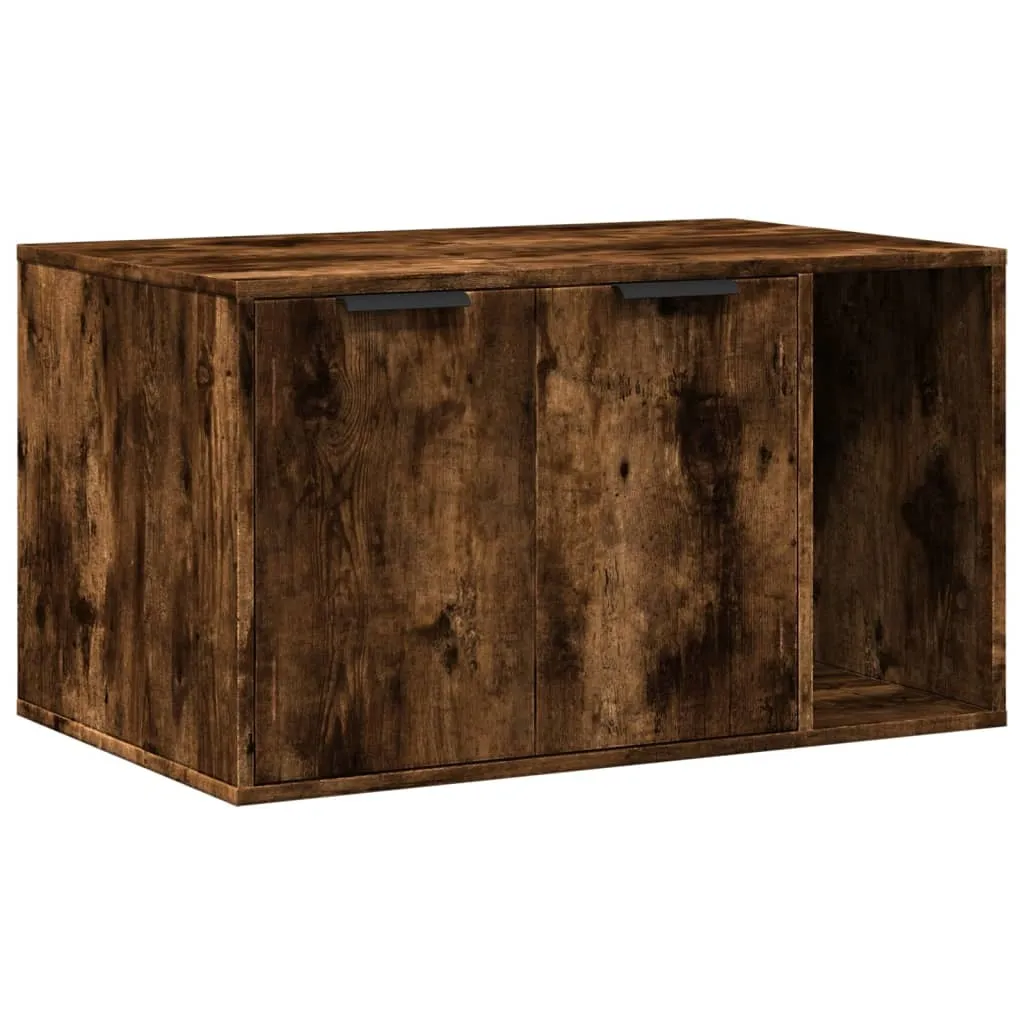 vidaXL Lettiera per Gatti Rovere Affumicato 80x50x45cm - Mobile Elegante