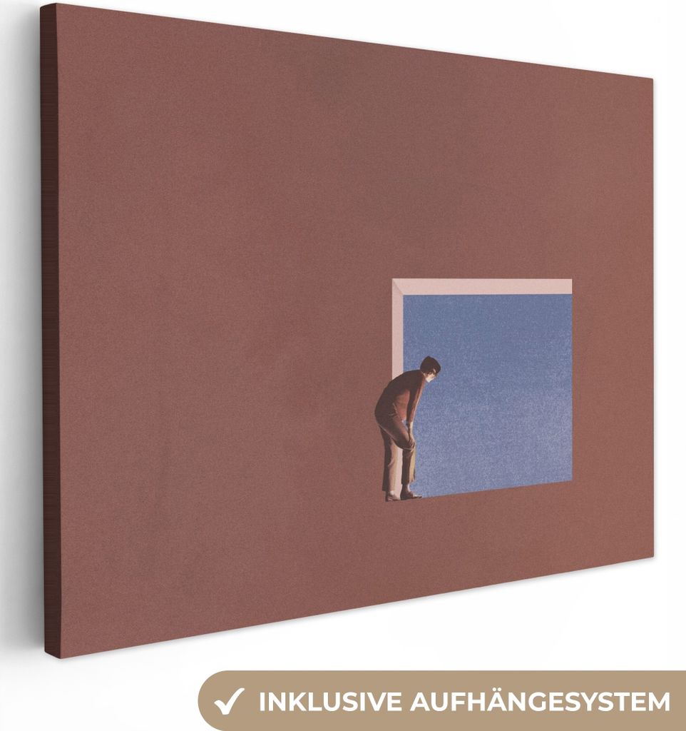 MuchoWow - Leinwandbilder - Mensch - Jahrgang - Design, Wandbild, Wanddeko Bilder Wohnzimmer, 120x90 cm