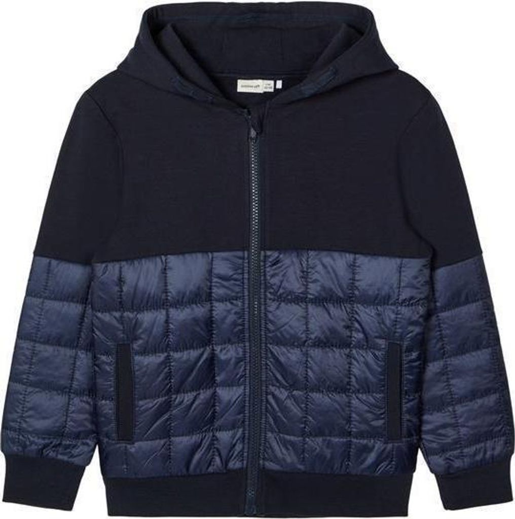 Name It Jungen Kapuzensweatshirt marine mit Reißverschluss 134/140