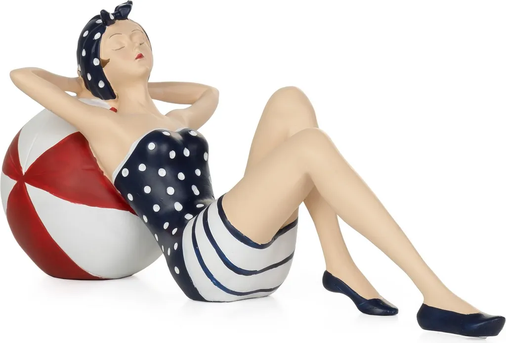 Scultura Sirena Moritz 30cm | Decorazione Marittima in Poliresina