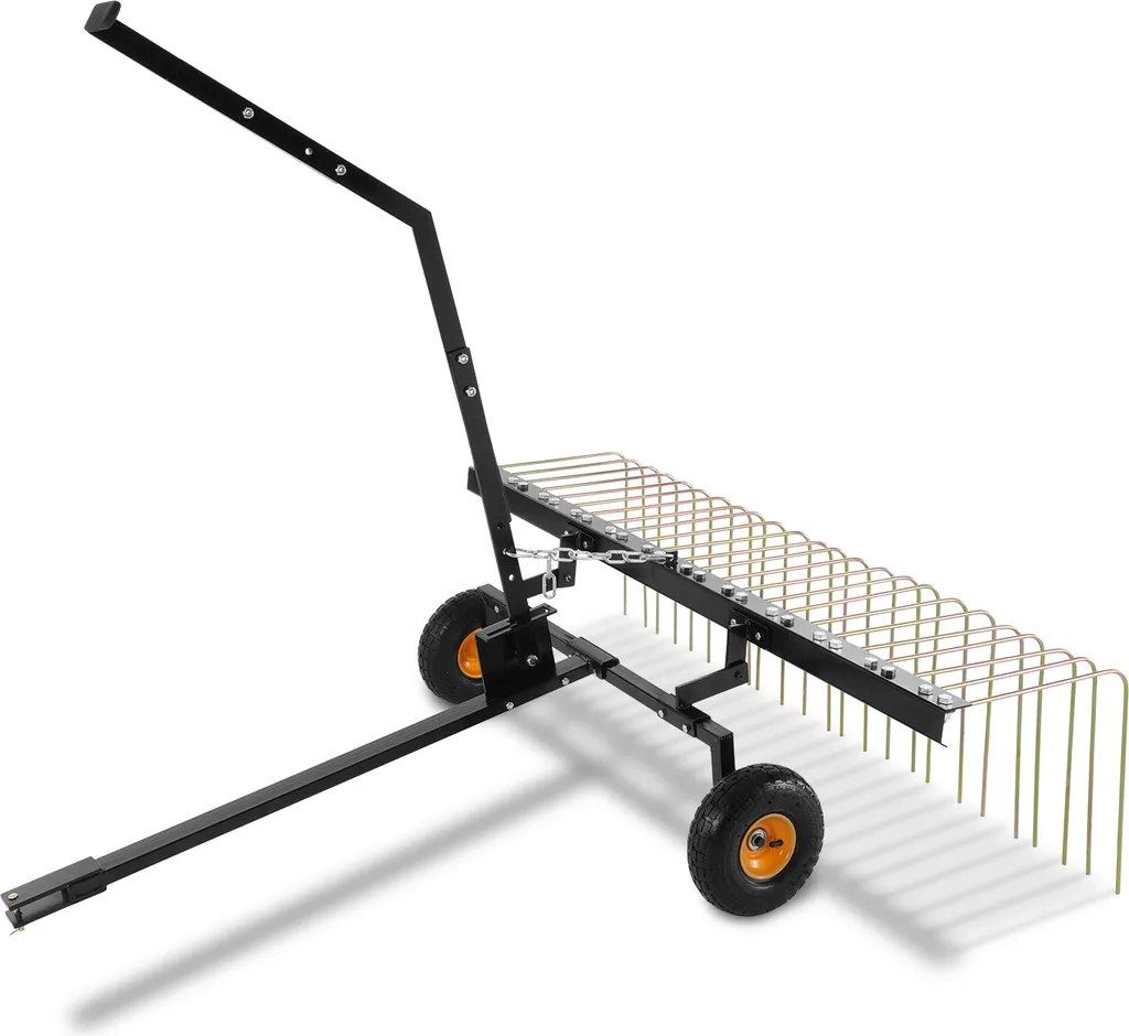 Râteau de Pelouse Traîné 150cm pour Tondeuse Autoportée et Quad VEVOR