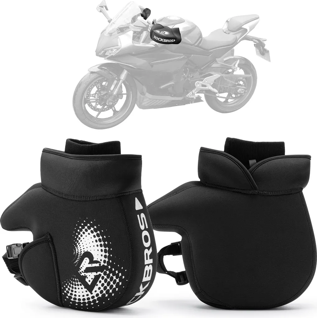 Chauffe-mains de Guidon Moto Coupe-vent avec Doublure Polaire Chaude