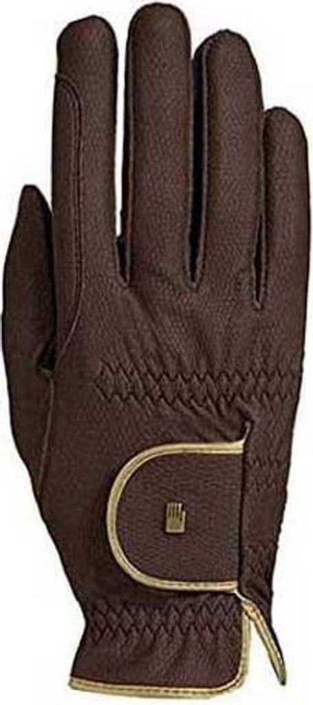 Roeckl Reithandschuh Lona Handschuh Mokka/ Gold 7 1/2
