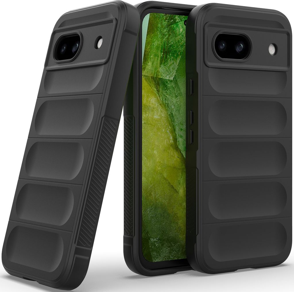Handyhülle für Google Pixel 8A Weich TPU Silikon Stossfest Anti-rutsch Hülle Schwarz