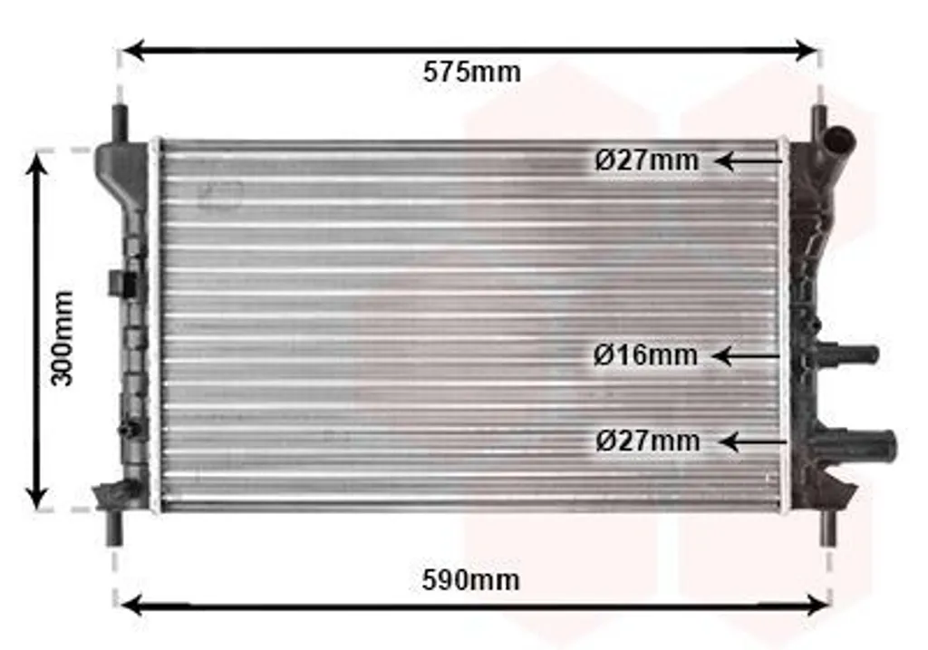 Radiateur de refroidissement d'eau pour Ford Fiesta Mk4 et Mazda 121 III