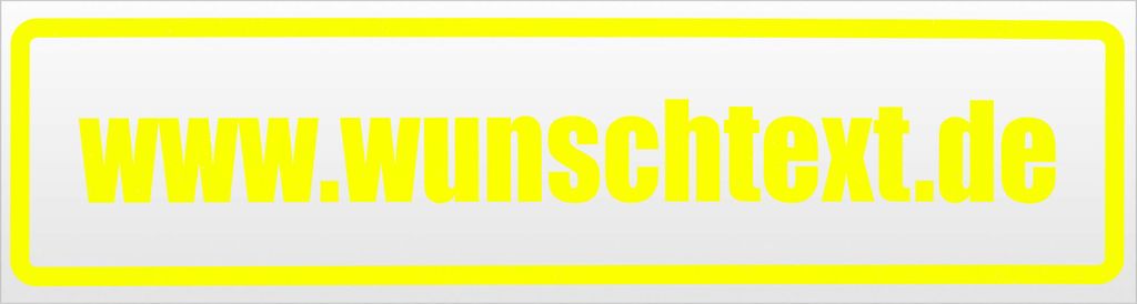 Kiwistar wunschtext Domain Magnetschild Schild magnetisch - 45cm Neongelb - Magnetfolie für Auto PKW Kfz