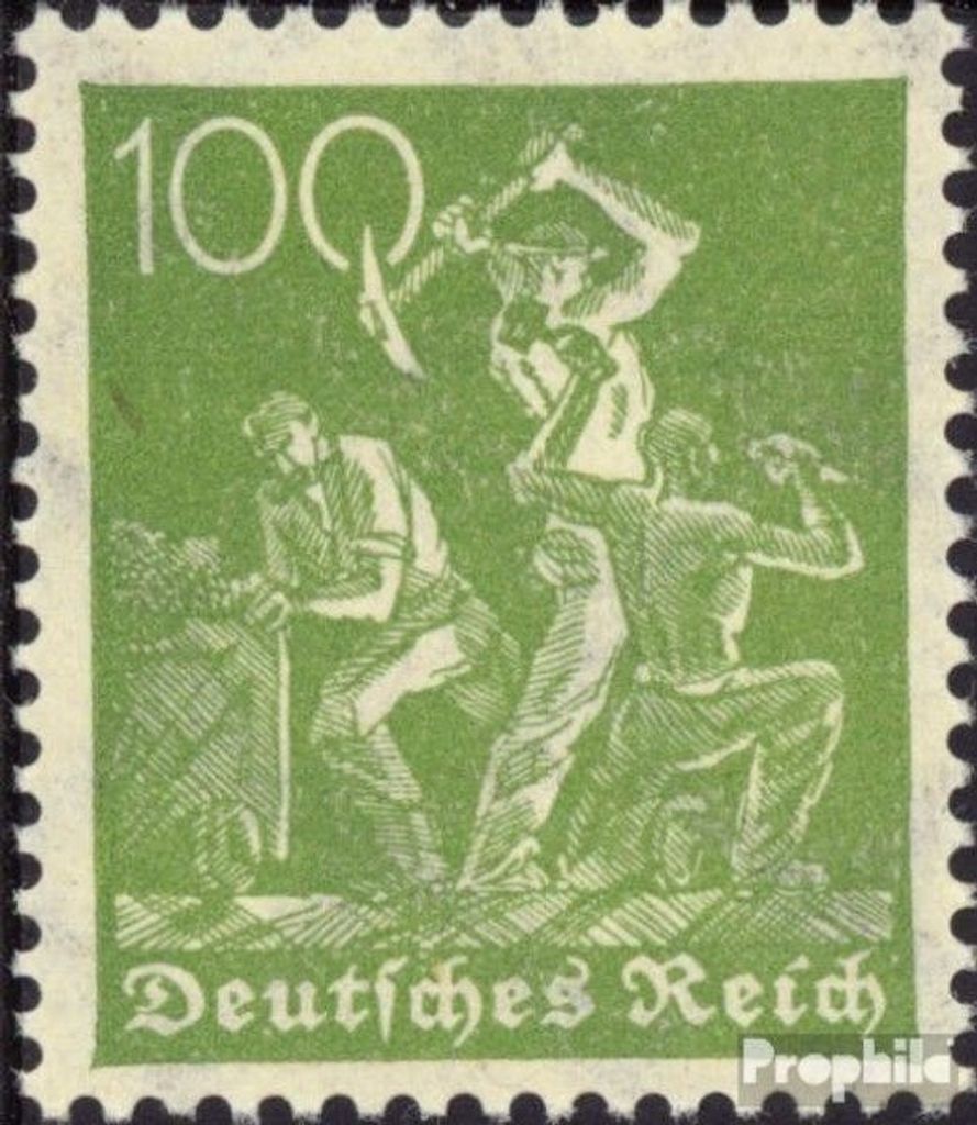 Briefmarken Deutsches Reich 1921 Mi 187c postfrisch Verschiedene Zeichnungen