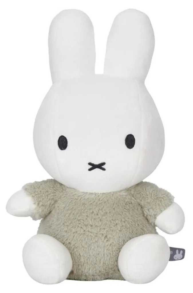 Peluche Miffy Fluffy Green Tiamo 25cm - Doudou Lapin Vert Doux pour Bébé