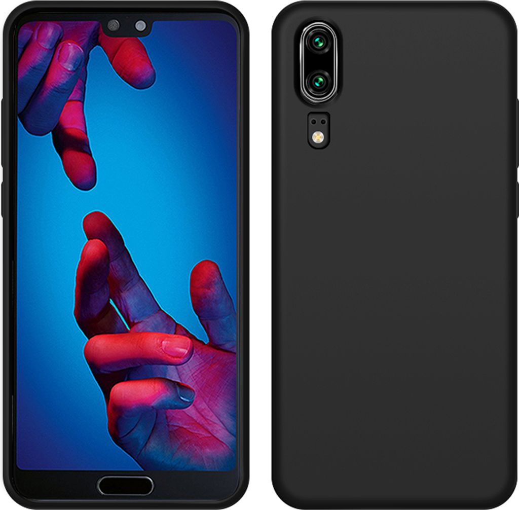 Huawei P20 Hülle, LaimTop Slim Flüssig Silikon Soft Gel Gummi Stoßfest Kratzfest Schutzhülle für Huawei P20 Schwarz