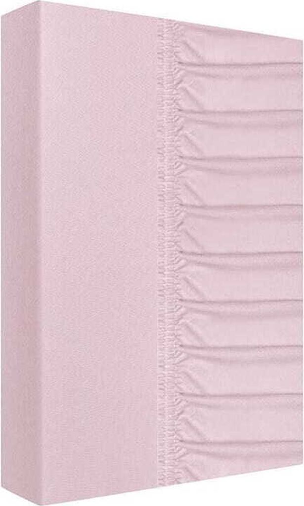 Spannbettlaken, dick, Jersey 100% Baumwolle, 90x200cm 90x200 Rosa
