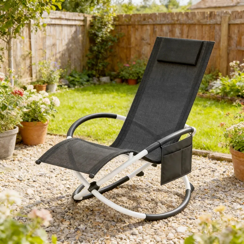 Transat de Jardin Pliable XINZI pour Camping et Terrasse - Haute Qualité - 10