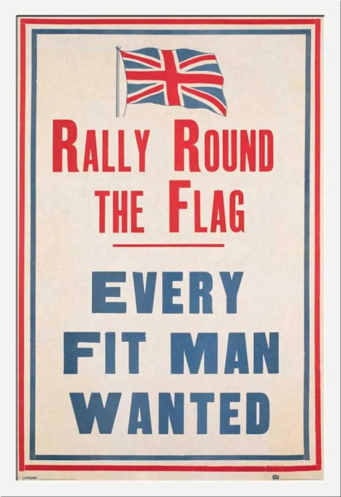 Rally Round The Flag Poster Vintage + Cornice Shinsuke MDF Bianco