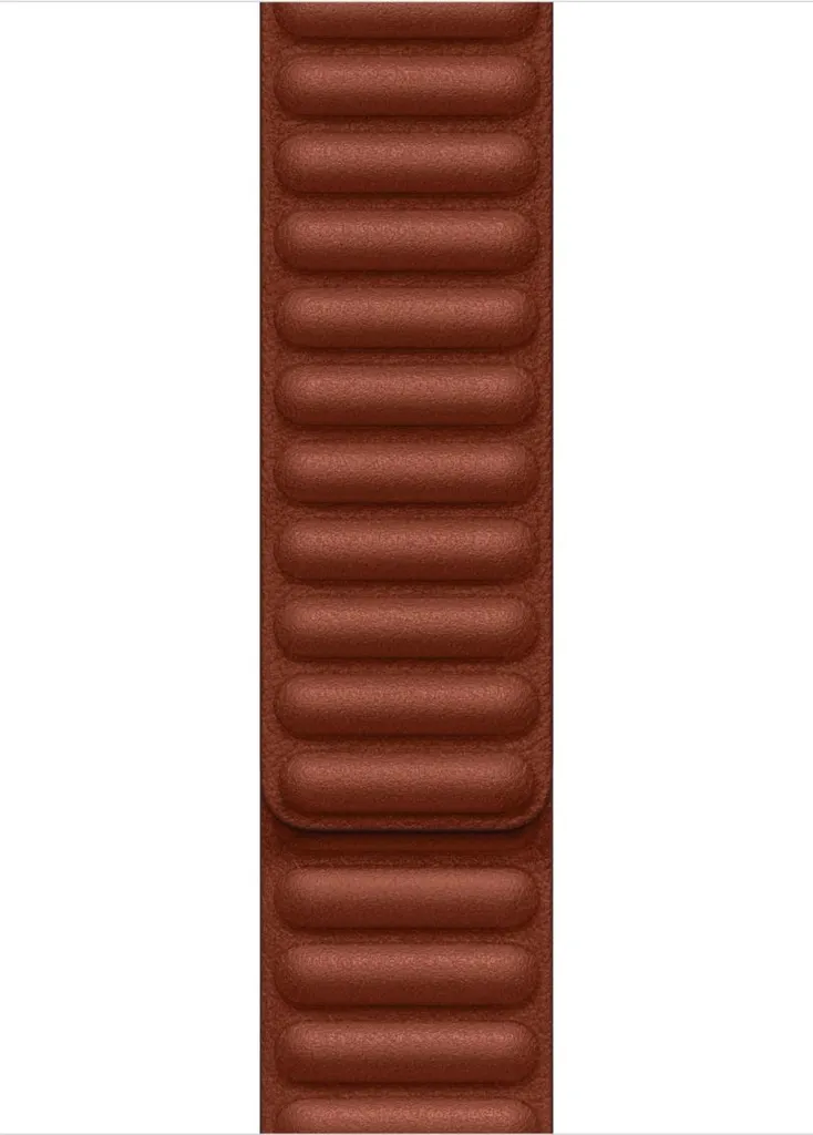 Apple MP853ZMA Cinturino a Maglie in Pelle Terra Ombra per Apple Watch 45 mm S/M Marrone