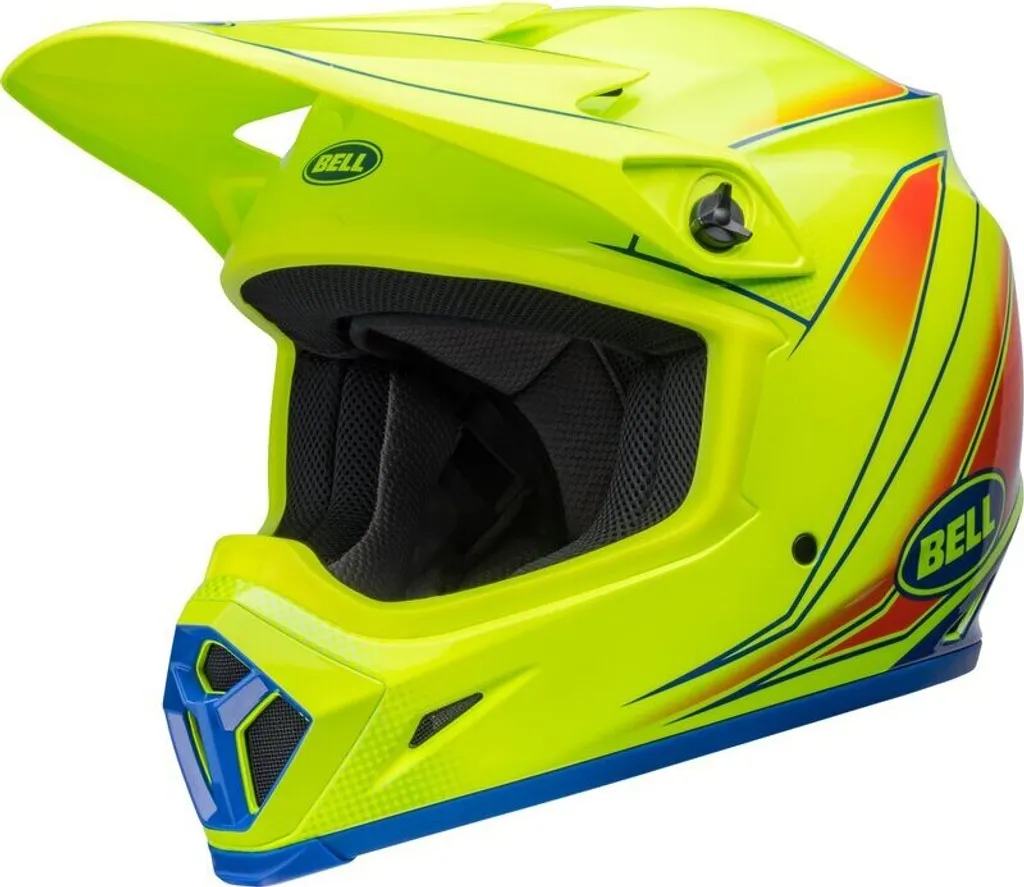 Casque Cross BELL MX-9 Mips Zone Gloss Retina Sear pour le Pilotage MX