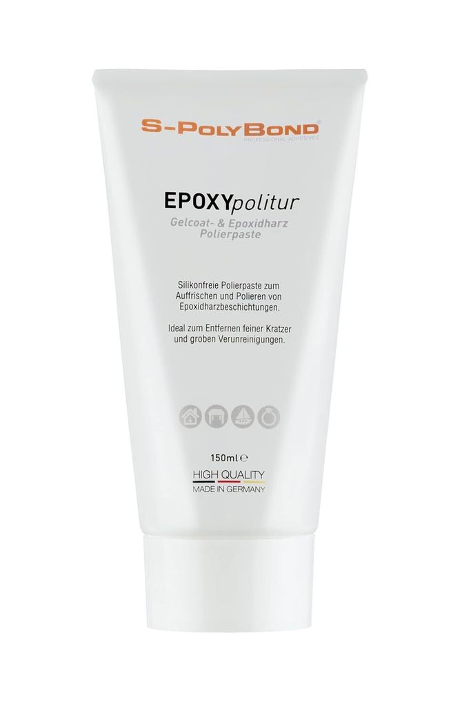 S-Polybond Polierpaste für Epoxidharz |Epoxy Resin Politur in Profi Qualität |modifizierte Polierkörner | entfernt Mattierungen & Kratzer | Ho...