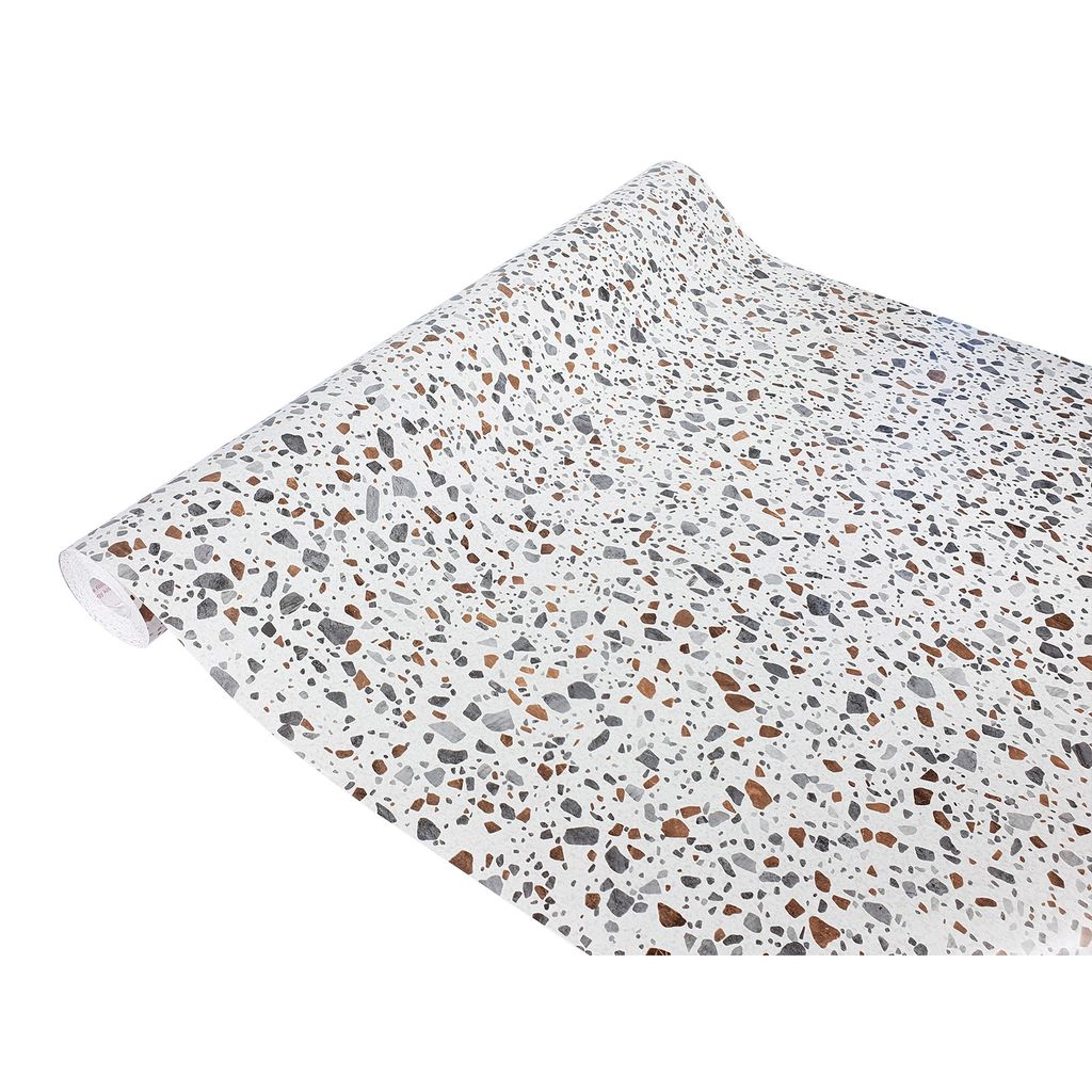 Klebefolie Möbel 67x200 cm - Terrazzo Grau - Möbelfolie selbstklebend im Deko-Stil - Folie für Möbel zur einfachen Renovierung von Türen, Tisc...