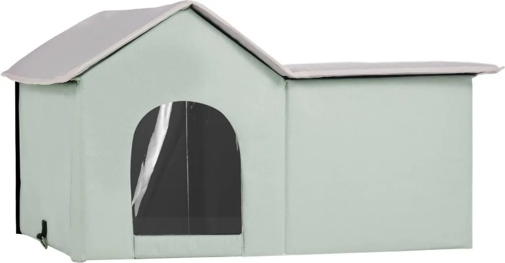 Cave chauffée pour chat 67x56x41 cm - Système Thermique et Design Vert