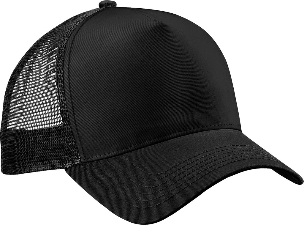 Beechfield - Trucker Cap Snapback für Herren/Damen Uni BC5260 (Einheitsgröße) (Schwarz)