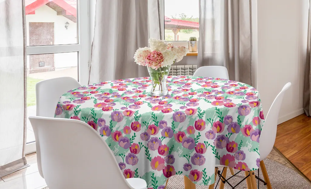 Tovaglia Rotonda 150 cm ABAKUHAUS Botanica - Decorazione Cucina Multicolore